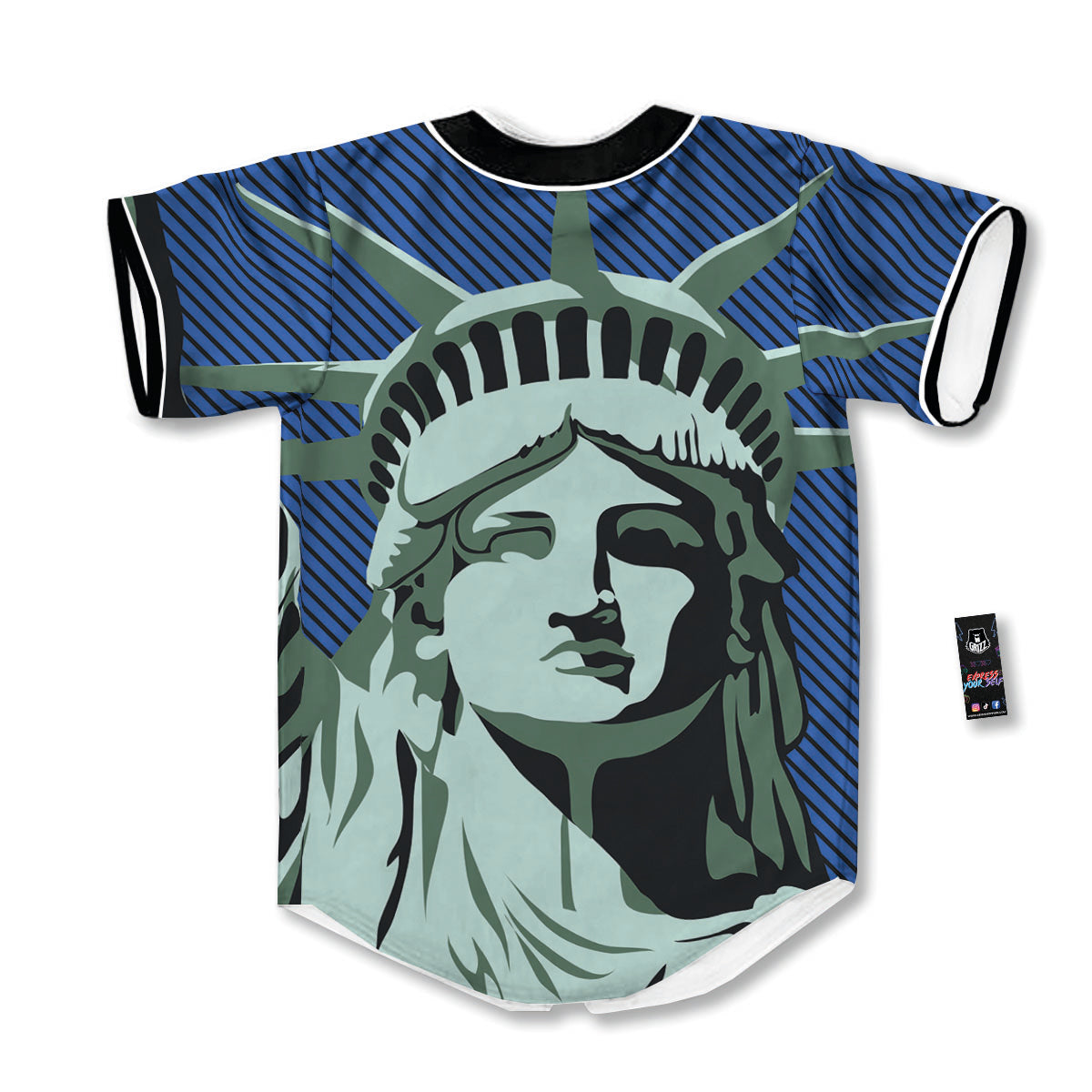 Statue Of Liberty American Print Baseball Jersey-grizzshop