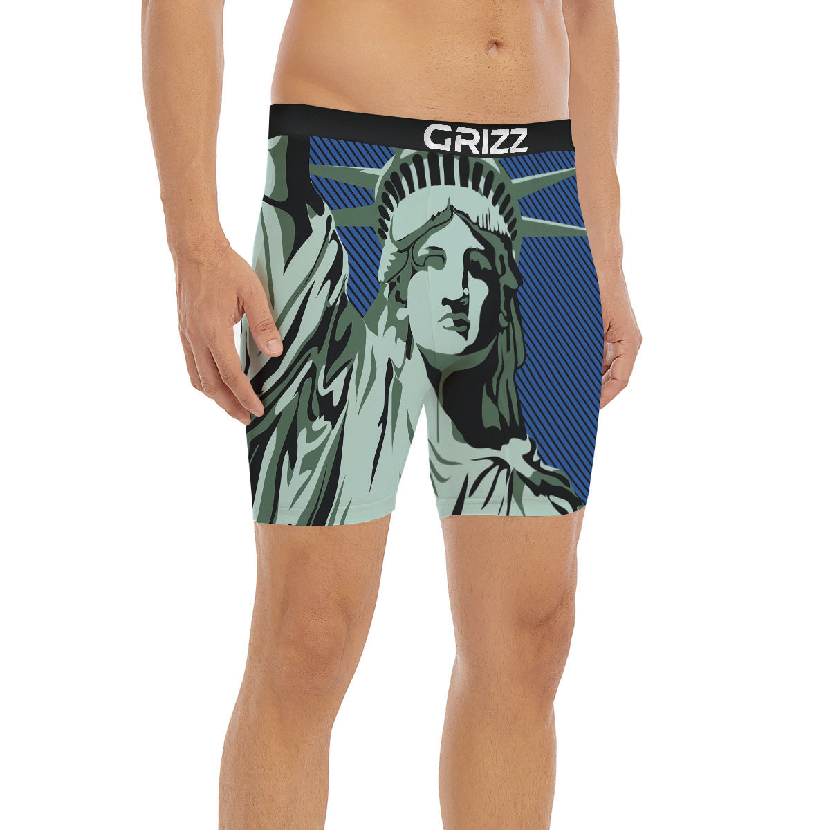 Statue Of Liberty American Print Boxer Briefs-grizzshop