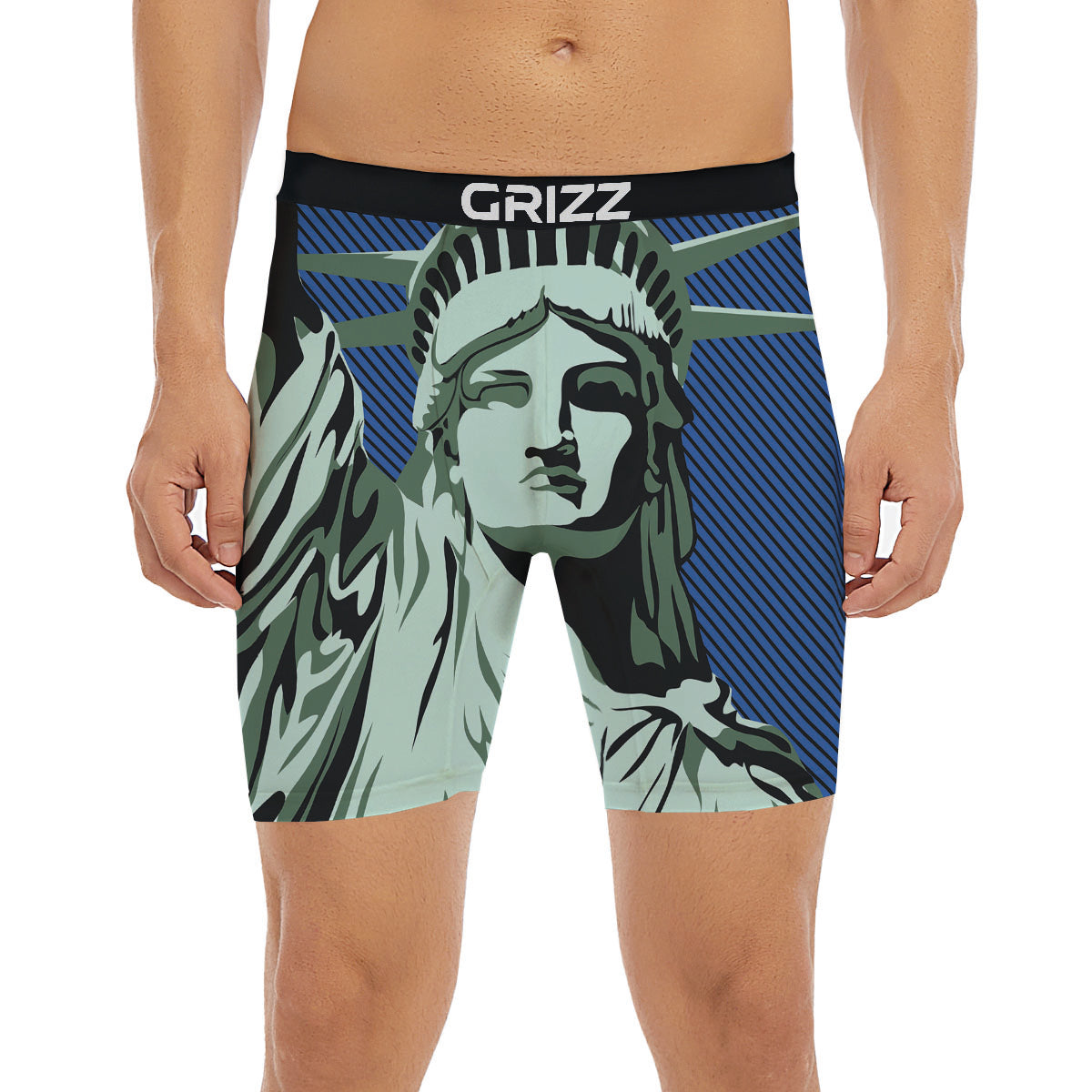 Statue Of Liberty American Print Boxer Briefs-grizzshop