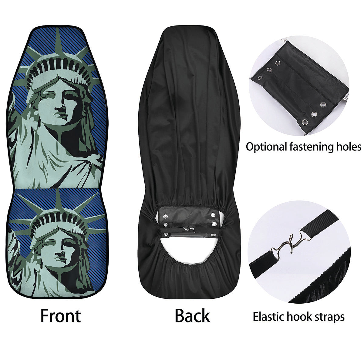 Statue Of Liberty American Print Car Seat Covers-grizzshop