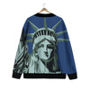 Statue Of Liberty American Print Cardigan-grizzshop