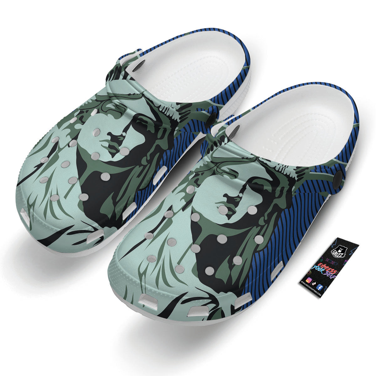 Statue Of Liberty American Print Clog-grizzshop