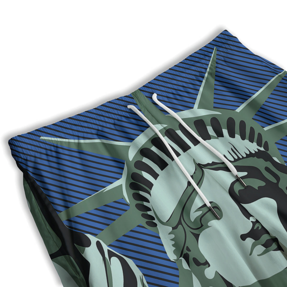 Statue Of Liberty American Print Men's Athletic Shorts