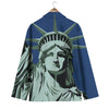 Statue Of Liberty American Print Men's Blazer-grizzshop