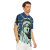 Statue Of Liberty American Print Men's Golf Shirts-grizzshop