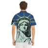 Statue Of Liberty American Print Men's Golf Shirts-grizzshop