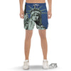 Statue Of Liberty American Print Men's Gym Shorts-grizzshop