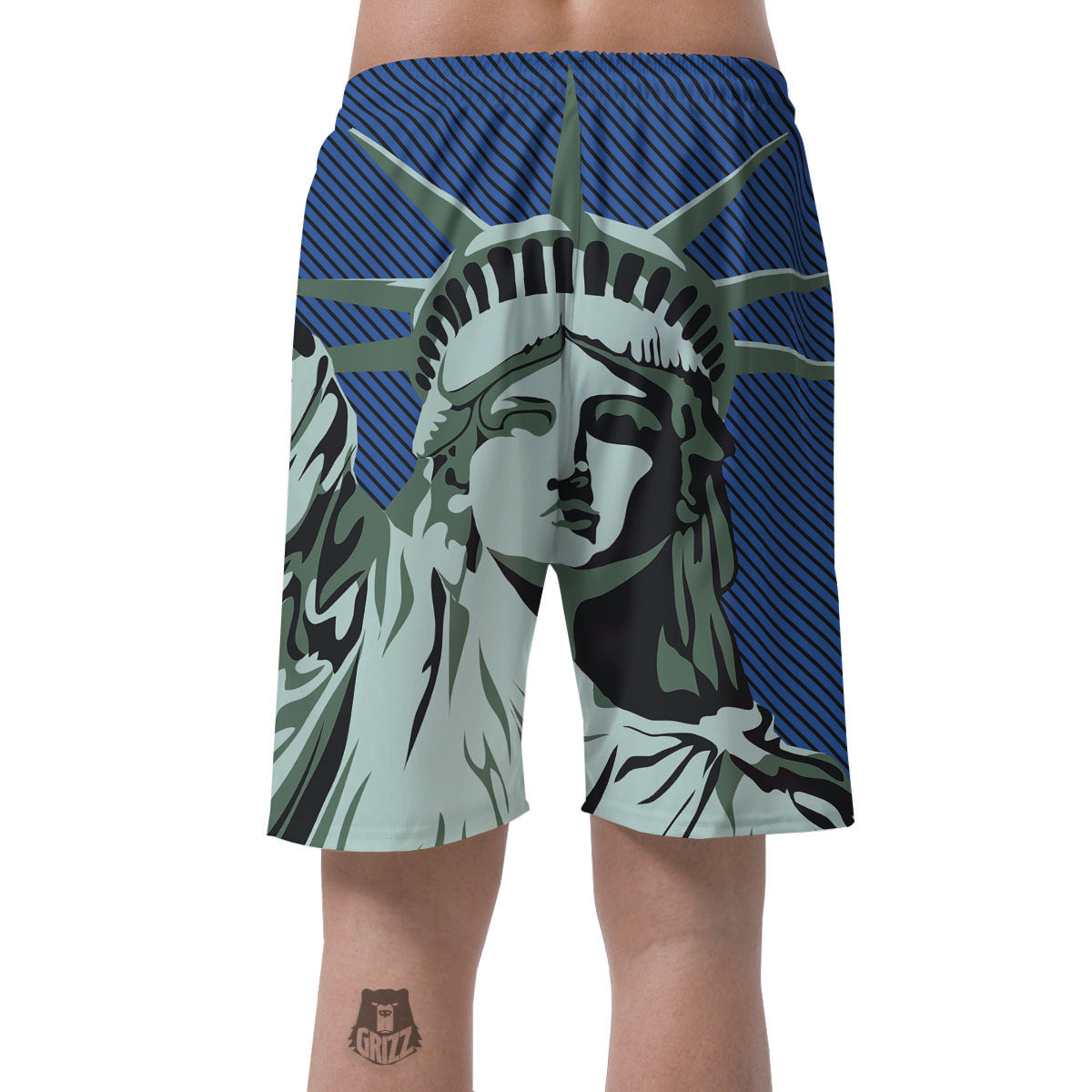 Statue Of Liberty American Print Men's Shorts-grizzshop