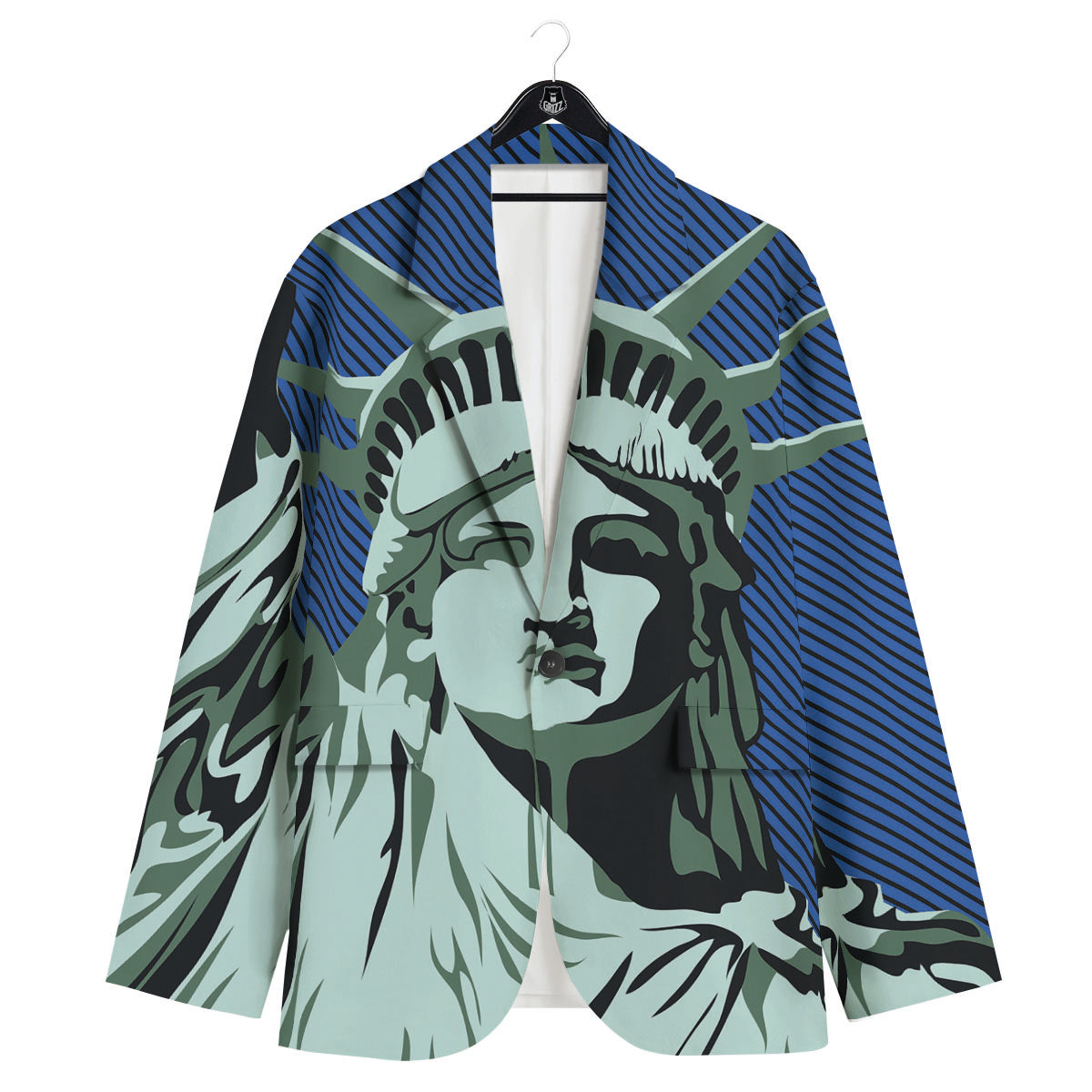 Statue Of Liberty American Print Men's Sport Coat-grizzshop