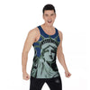 Statue Of Liberty American Print Men's Tank Top-grizzshop