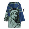 Statue Of Liberty American Print Men's Windbreaker Jacket-grizzshop