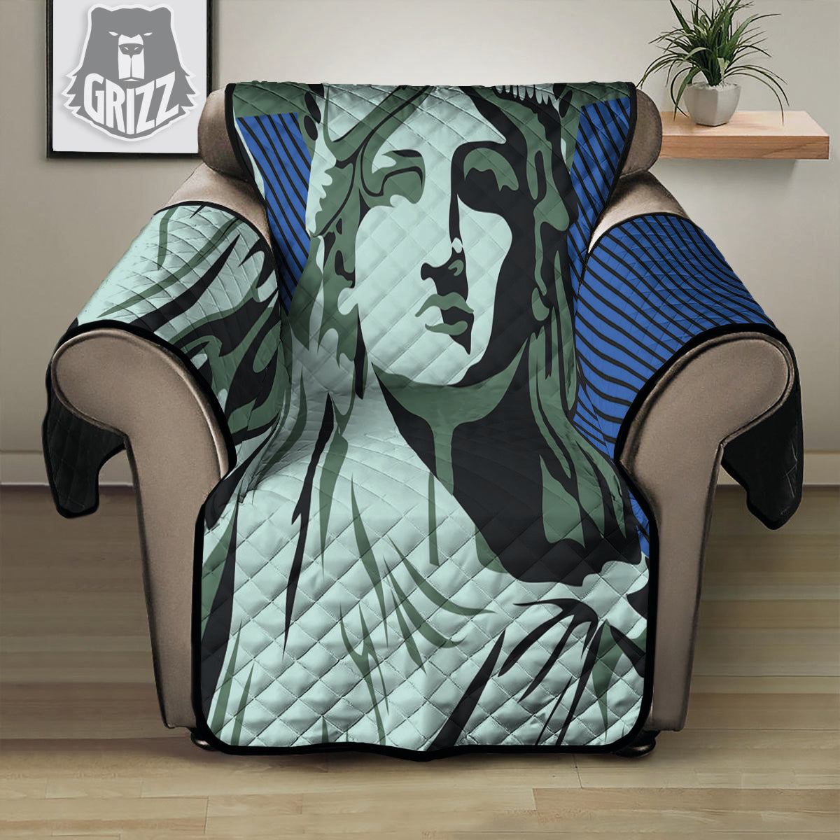 Statue Of Liberty American Print Recliner Protector-grizzshop