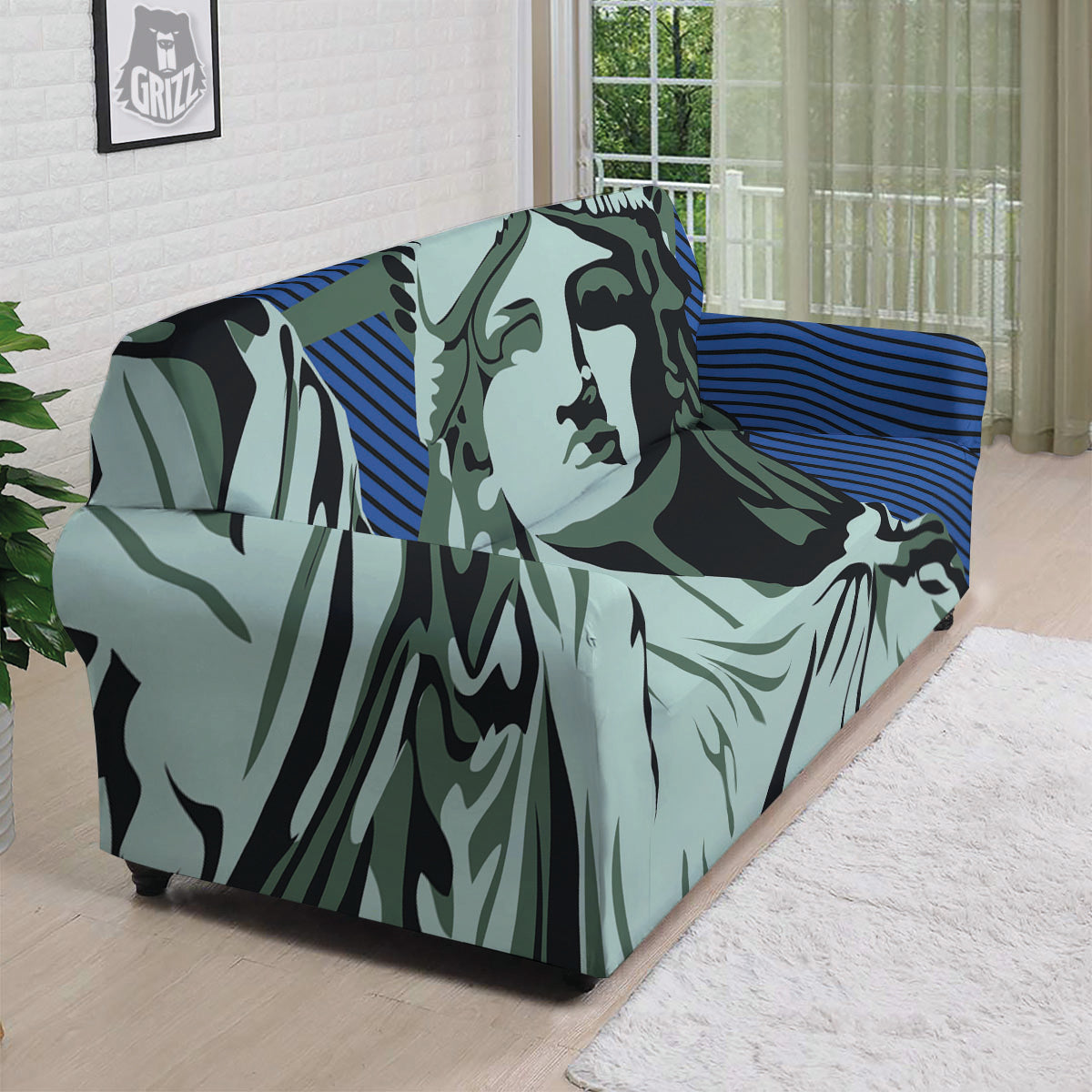 Statue Of Liberty American Print Sofa Cover-grizzshop