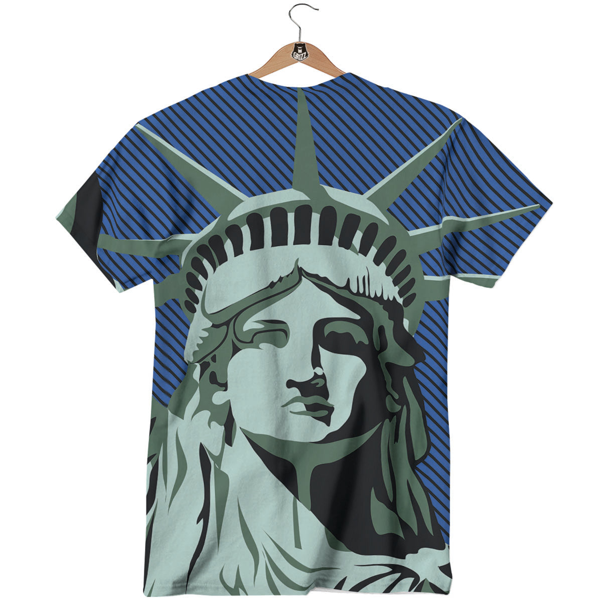 Statue Of Liberty American Print T-Shirt-grizzshop