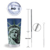 Statue Of Liberty American Print Tumbler-grizzshop