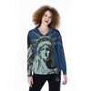 Statue Of Liberty American Print Women's Long Sleeve Shirts-grizzshop