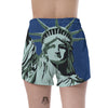 Statue Of Liberty American Print Women's Shorts-grizzshop