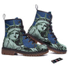 Statue Of Liberty American Print Work Boots-grizzshop