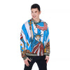 Statue Of Liberty USA Print Baseball Jacket-grizzshop