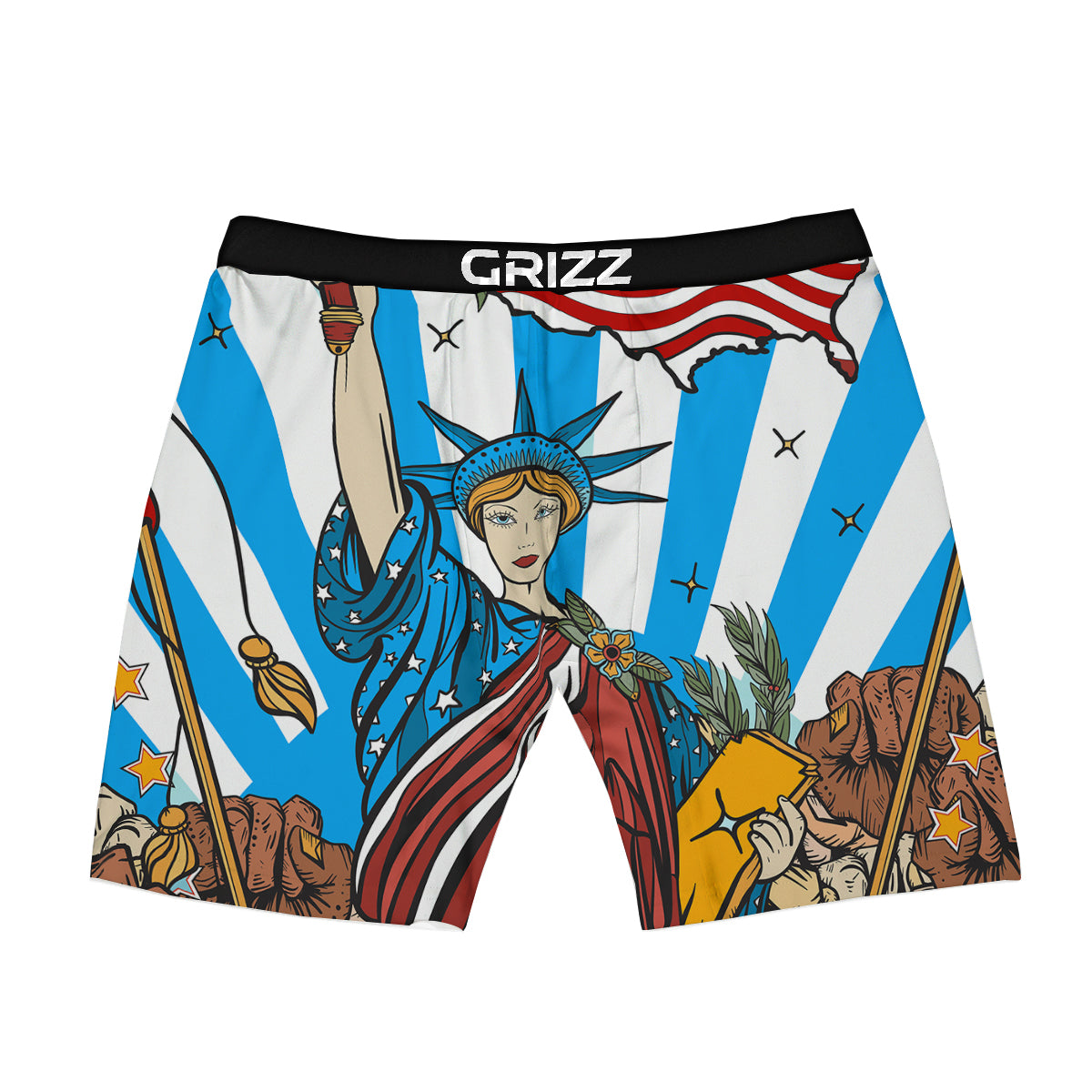 Statue Of Liberty USA Print Boxer Briefs-grizzshop