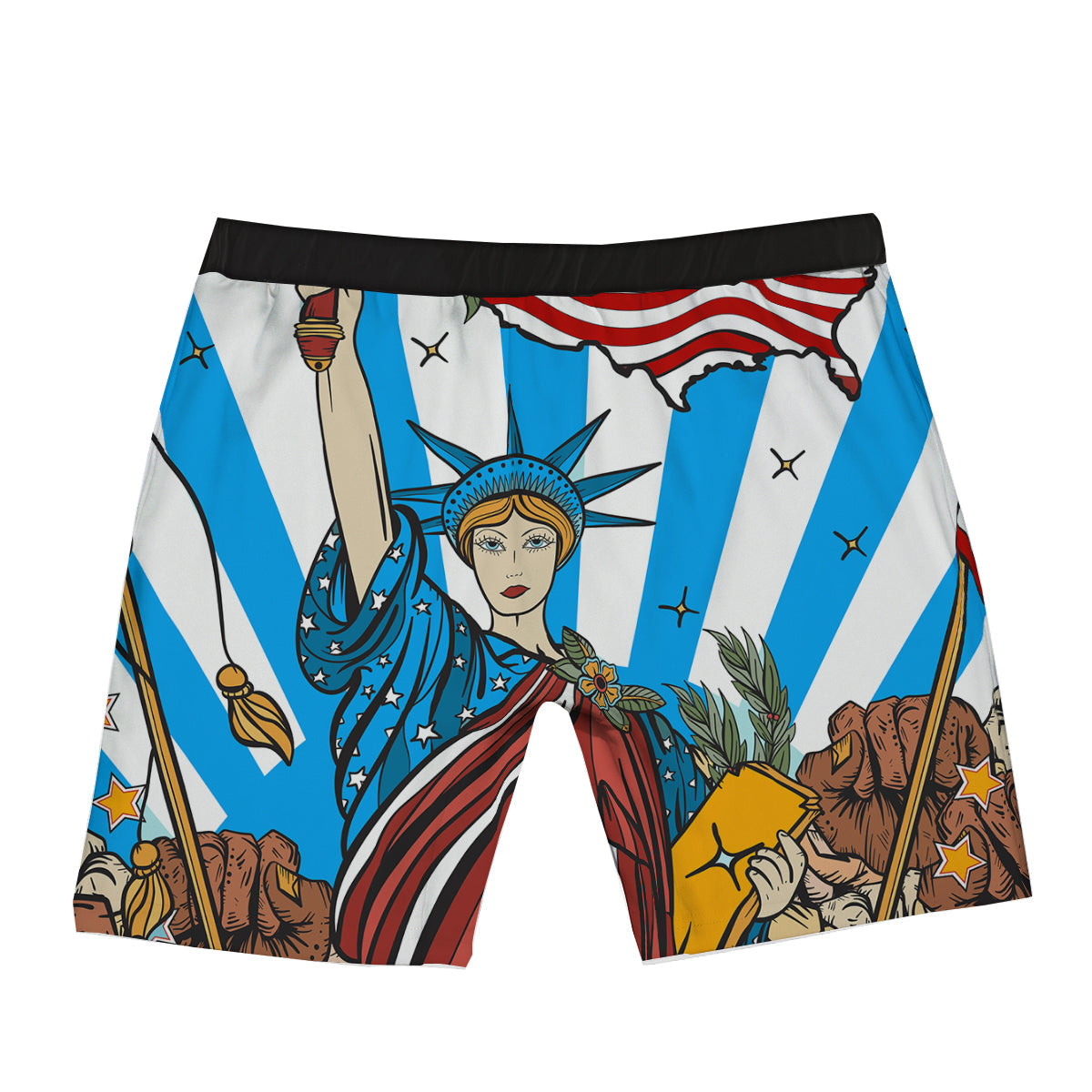 Statue Of Liberty USA Print Boxer Briefs-grizzshop