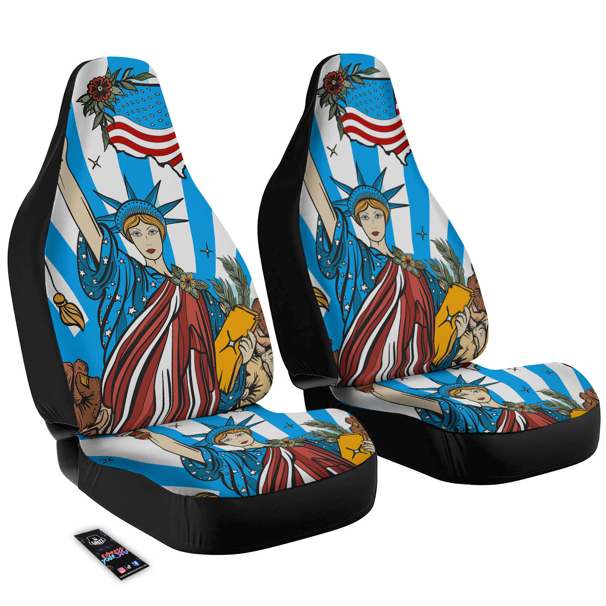 Statue Of Liberty USA Print Car Seat Covers-grizzshop