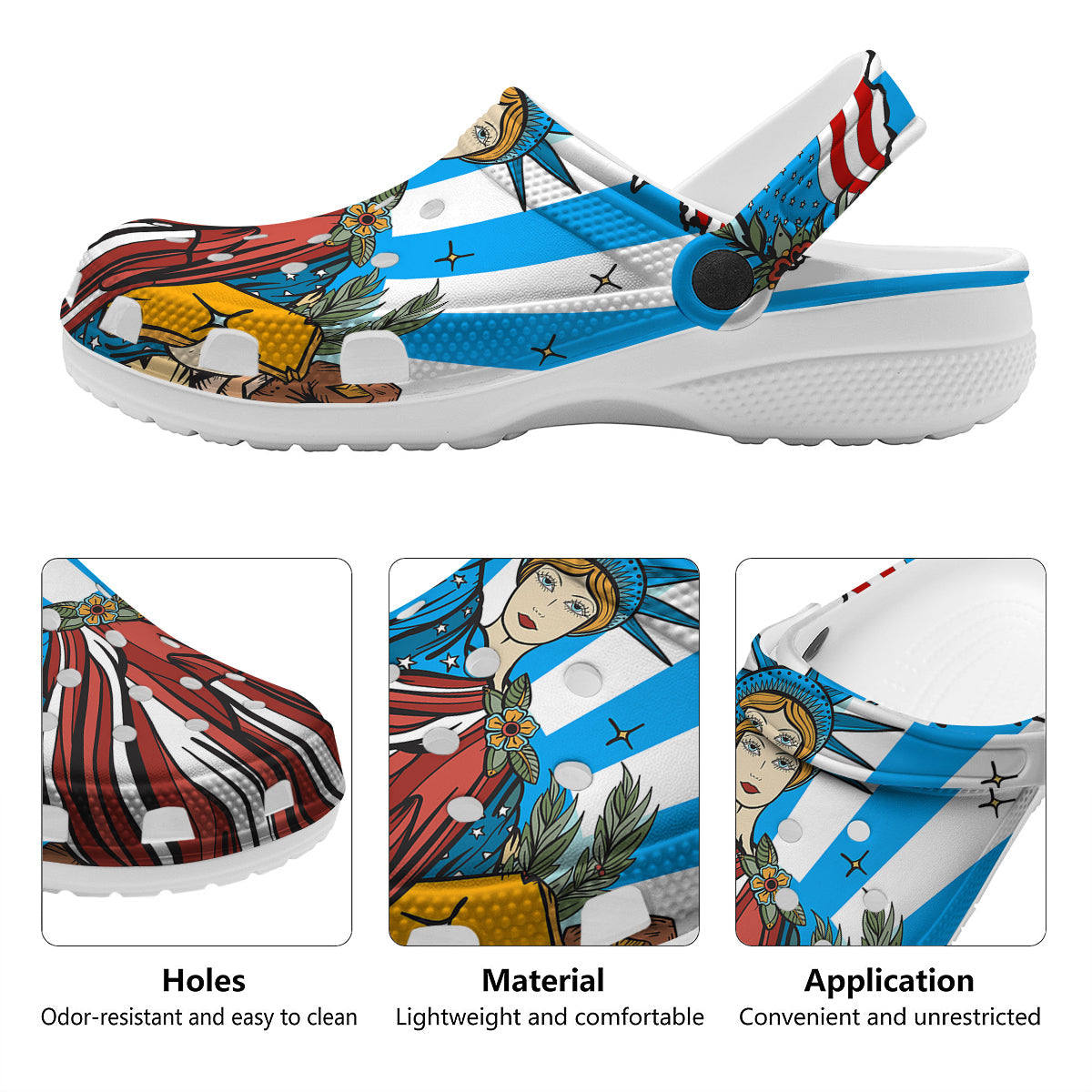 Statue Of Liberty USA Print Clog-grizzshop