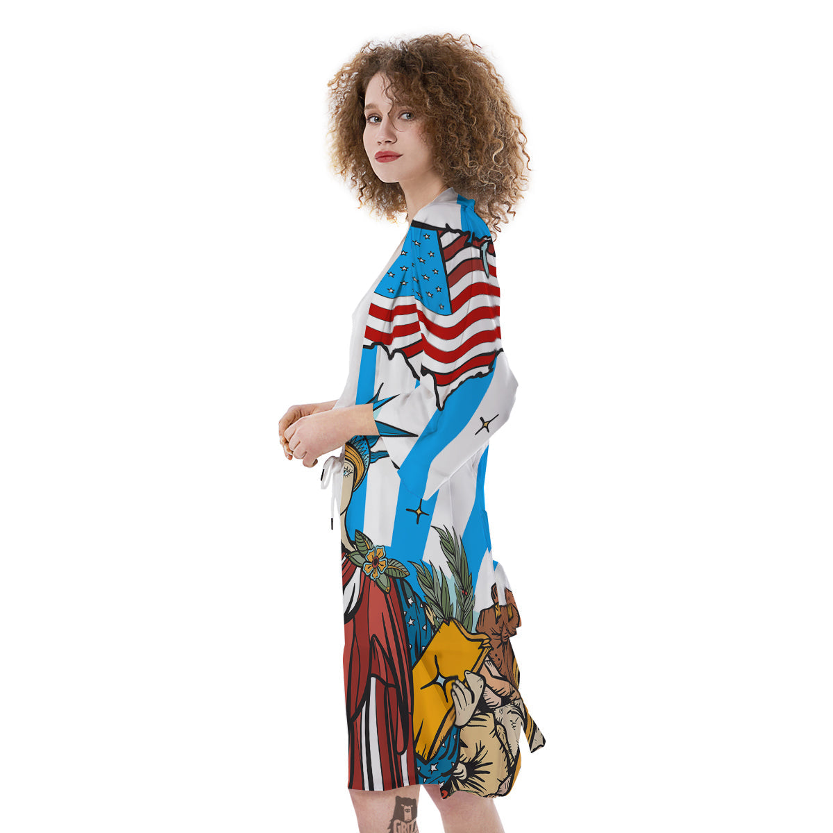 Statue Of Liberty USA Print Kimono-grizzshop