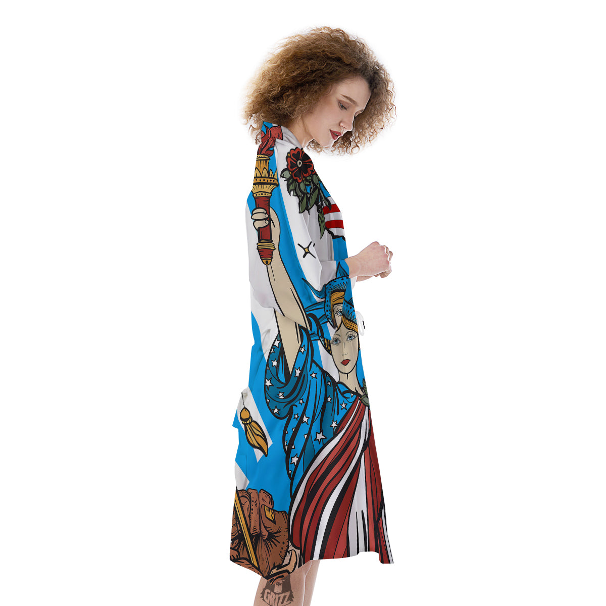 Statue Of Liberty USA Print Kimono-grizzshop