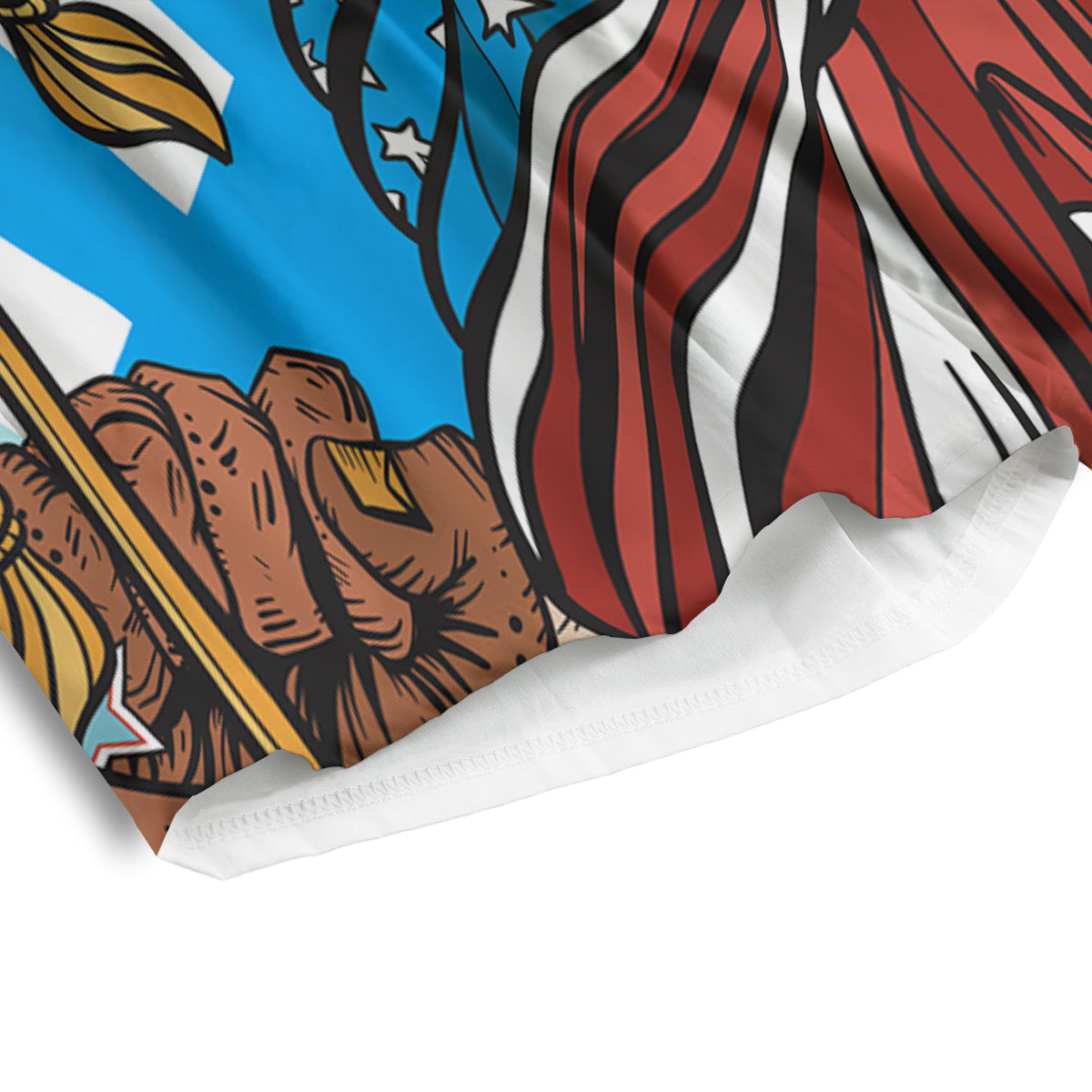 Statue Of Liberty USA Print Men's Athletic Shorts