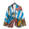 Statue Of Liberty USA Print Men's Blazer-grizzshop