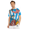 Statue Of Liberty USA Print Men's Golf Shirts-grizzshop