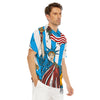 Statue Of Liberty USA Print Men's Golf Shirts-grizzshop