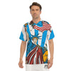 Statue Of Liberty USA Print Men's Golf Shirts-grizzshop