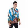 Statue Of Liberty USA Print Men's Long Sleeve Shirts-grizzshop