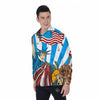 Statue Of Liberty USA Print Men's Long Sleeve Shirts-grizzshop