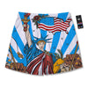 Statue Of Liberty USA Print Men's Running Shorts-grizzshop