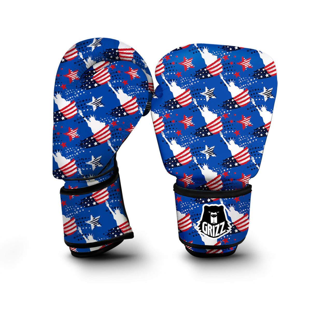Statue Of Liberty USA Print Pattern Boxing Gloves-grizzshop