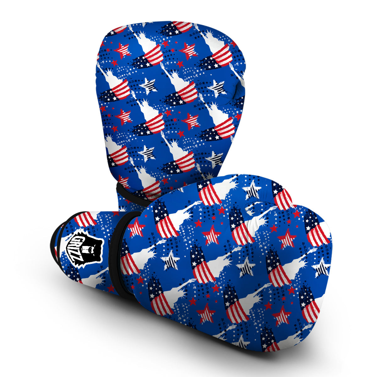 Statue Of Liberty USA Print Pattern Boxing Gloves-grizzshop