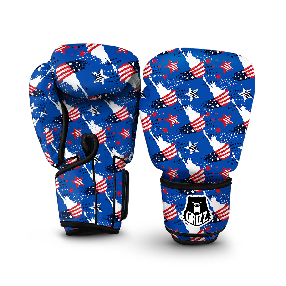 Statue Of Liberty USA Print Pattern Boxing Gloves-grizzshop