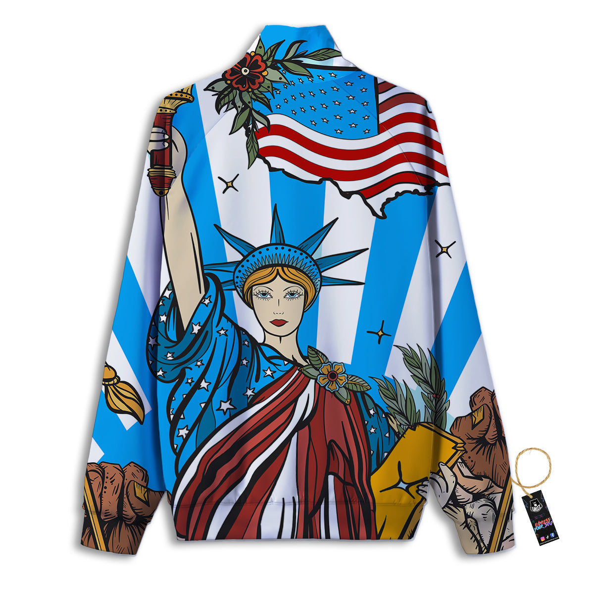 Statue Of Liberty USA Print Track Jacket-grizzshop