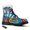 Statue Of Liberty USA Print Winter Boots-grizzshop