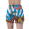 Statue Of Liberty USA Print Women's Shorts-grizzshop