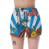 Statue Of Liberty USA Print Women's Shorts-grizzshop