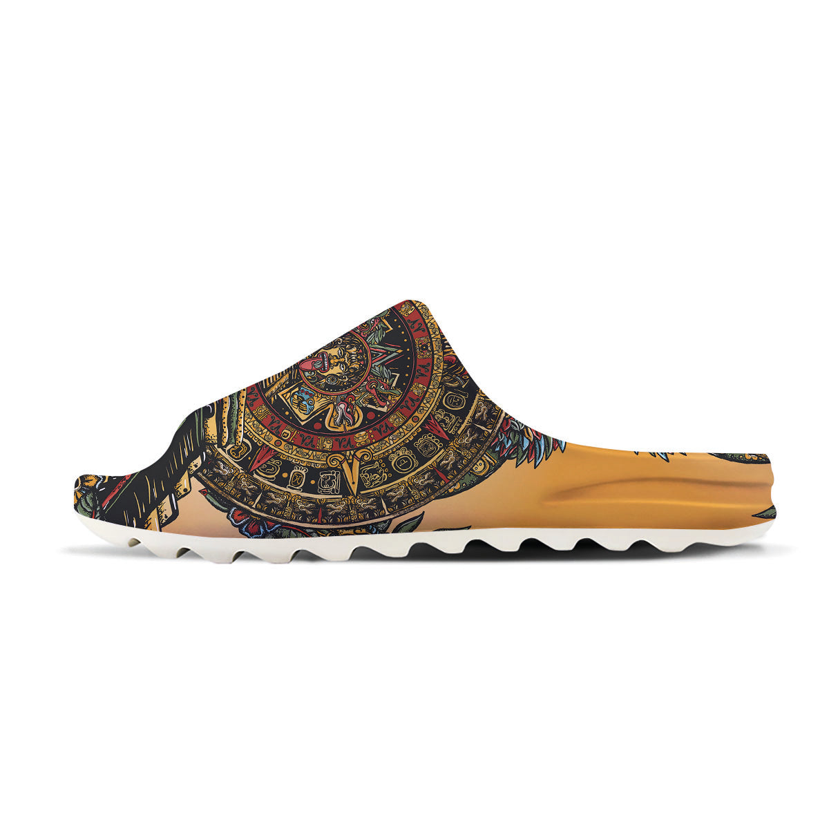 Statue Ancient Mayan Print Sandals-grizzshop