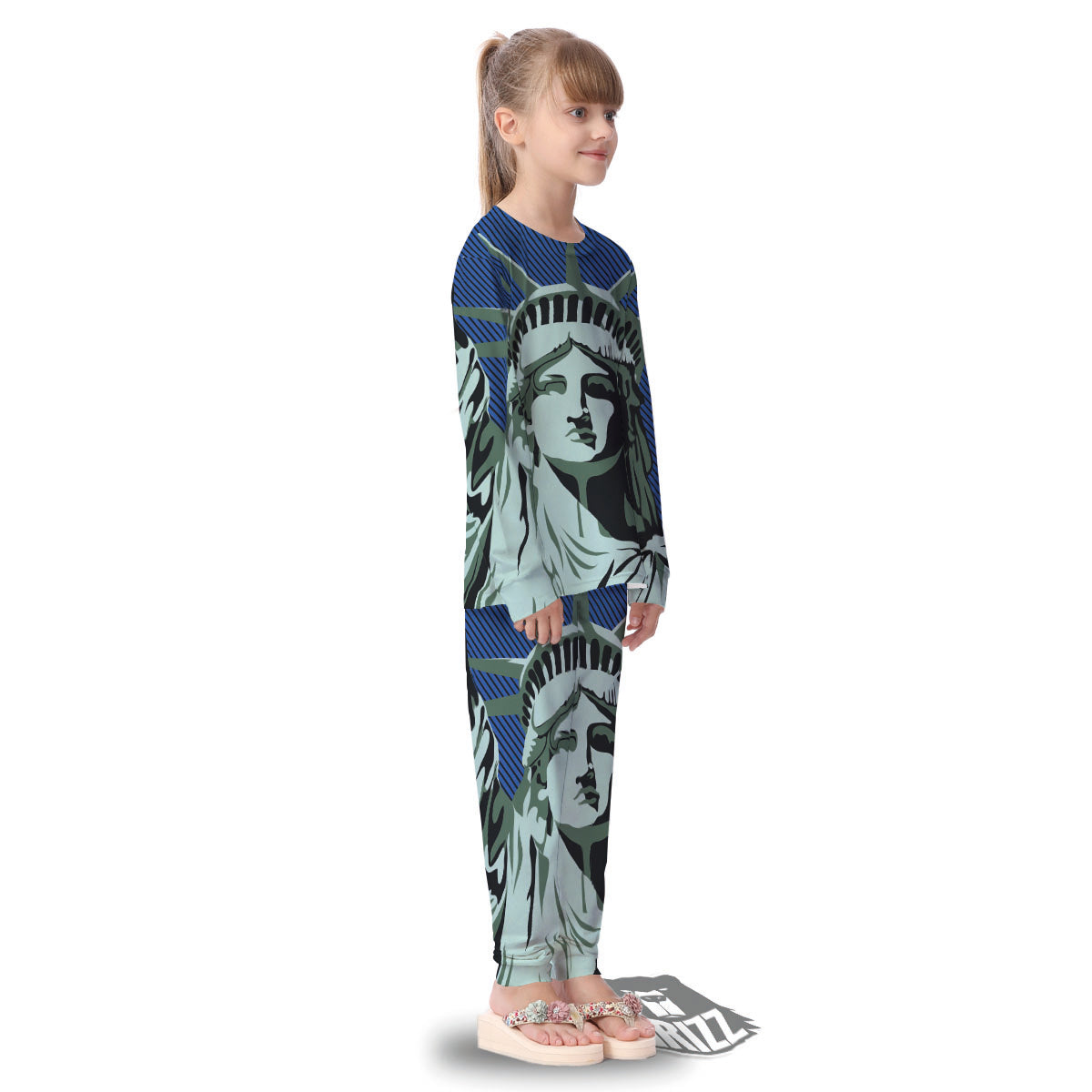 Statue Of Liberty American Print Kid's Pajamas-grizzshop