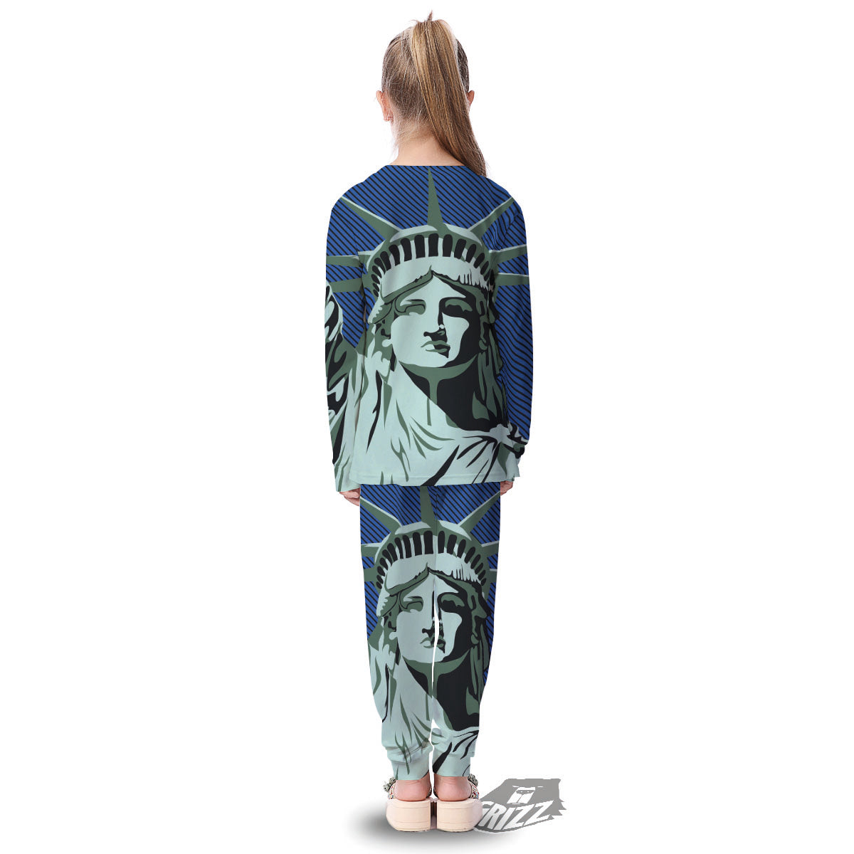 Statue Of Liberty American Print Kid's Pajamas-grizzshop