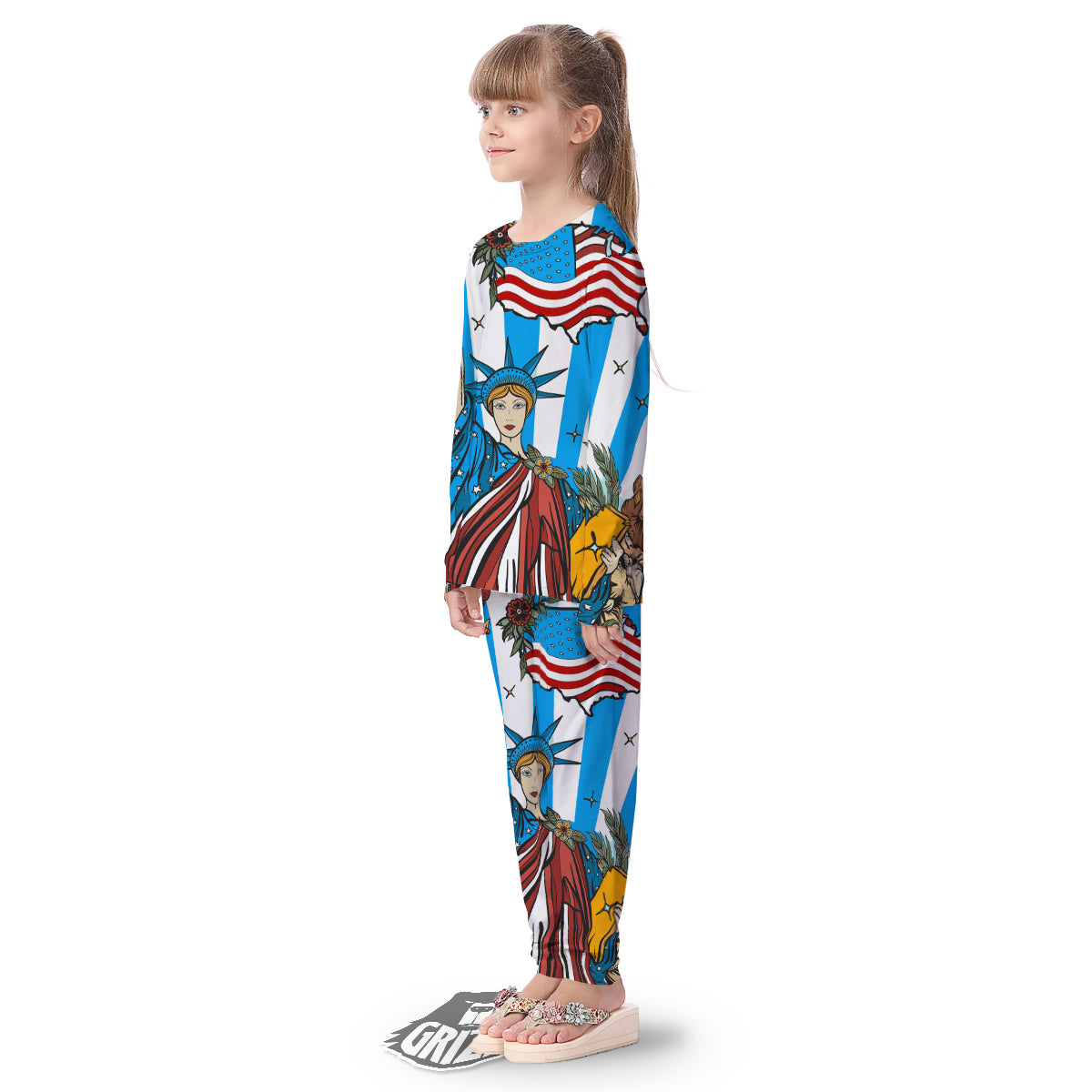 Statue Of Liberty USA Print Kid's Pajamas-grizzshop