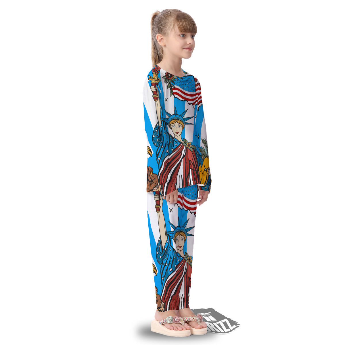 Statue Of Liberty USA Print Kid's Pajamas-grizzshop