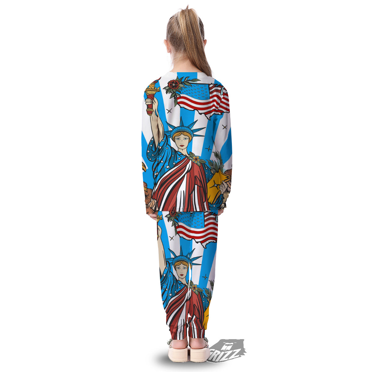 Statue Of Liberty USA Print Kid's Pajamas-grizzshop